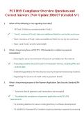 PCI DSS Compliance Overview Questions and Correct Answers &vert; New Update 2026&sol;27 &lpar;Graded A&plus;&rpar;
