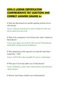 USPA D LICENSE CERTIFICATION&NewLine;COMPREHENSIVE TEST QUESTIONS AND&NewLine;CORRECT ANSWERS GRADED A&plus;