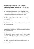 MODULE 3 RESPIRATORY LAB TEST A&P I&NewLine;FLASHCARDS AND HIGH-YIELD TOPICS 2026&NewLine;