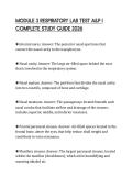 MODULE 3 RESPIRATORY LAB TEST A&P I&NewLine;COMPLETE STUDY GUIDE 2026