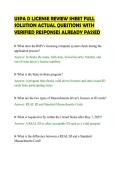 USPA D LICENSE REVIEW SHEET FULL&NewLine;SOLUTION ACTUAL QUESTIONS WITH&NewLine;VERIFIED RESPONSES ALREADY PASSED