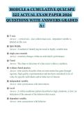MODULE 6 CUMULATIVE QUIZ SPE&NewLine;525 ACTUAL EXAM PAPER 2026&NewLine;QUESTIONS WITH ANSWERS GRADED&NewLine;A&plus;&NewLine;