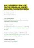 USPA D LICENSE STUDY GUIDE LATEST&NewLine;PRACTICE PROBLEMS AND COMPLETE&NewLine;ACCURATE ANSWERS GUARANTEED PASS