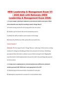 HESI Leadership & Management Exam V3 &NewLine;&vert; 2026 Q&A with Rationale &lpar;HESI &NewLine;Leadership & Management Exam 2026&rpar;