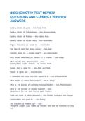 BIOCHEMISTRY TEST REVIEW QUESTIONS AND CORRECT VERIFIED ANSWERS