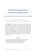 WGU D658 &vert; Planning Instructional Strategies for Meaningful Learning &lpar;WGU&rpar; With 100- accurate solutions