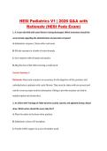 HESI Pediatrics V1- V3 &vert; 2026 Q&A with Rationale &lpar;HESI Peds Exam&rpar;