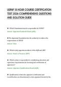 USPAP 15 HOUR COURSE CERTIFICATION&NewLine;TEST 2026 COMPREHENSIVE QUESTIONS&NewLine;AND SOLUTION GUIDE
