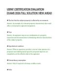 USPAP CERTIFICATION EVALUATION&NewLine;EXAMS 2026 FULL SOLUTION VIEW AHEAD