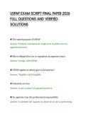 USPAP EXAM SCRIPT FINAL PAPER 2026&NewLine;FULL QUESTIONS AND VERIFIED&NewLine;SOLUTIONS&NewLine;