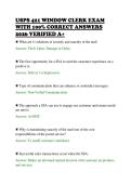 USPS 421 WINDOW CLERK EXAM&NewLine;WITH 100&percnt; CORRECT ANSWERS&NewLine;2026 VERIFIED A&plus;