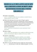 MODULE 6 CUMULATIVE QUIZ SPE&NewLine;525 CERTIFICATION SCRIPT 2026&NewLine;QUESTIONS WITH SOLUTIONS&NewLine;GRADED A&plus;&NewLine;