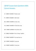 QMAP Course Exam Questions With Correct Answers