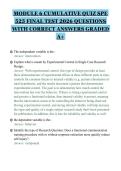 MODULE 6 CUMULATIVE QUIZ SPE&NewLine;525 FINAL TEST 2026 QUESTIONS&NewLine;WITH CORRECT ANSWERS GRADED&NewLine;A&plus;&NewLine;