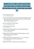 MODULE 6 CUMULATIVE QUIZ SPE&NewLine;525 PRACTICE EXAMINATION 2026&NewLine;QUESTIONS WITH ANSWERS GRADED&NewLine;A&plus;&NewLine;