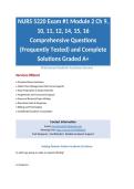 NURS 5220 Exam &num;1 Module 2 Ch 9&comma; 10&comma; 11&comma; 12&comma; 14&comma; 15&comma; 16 Comprehensive Questions &lpar;Frequently Tested&rpar; and Complete Solutions Graded A&plus;