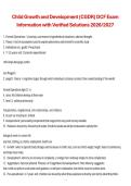 Child Growth and Development &lpar;CGDR&rpar; DCF Exam Information with Verified Solutions &vert; Department of Children and Families &lpar;DCF&rpar; &vert; 2026&sol;2027 &vert; Comprehensive Study Guide and Review Material