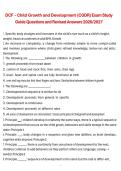 DCF &ndash; Child Growth and Development &lpar;CGDR&rpar; Exam Study Guide Questions and Revised Answers &vert; Department of Children and Families &lpar;DCF&rpar; &vert; 2026&sol;2027 &vert; Comprehensive Review Material