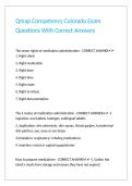 Qmap Competency Colorado Exam Questions With Correct Answers&period;