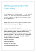 QMAP Study Guide Questions With Correct Answers