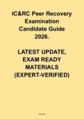 IC&RC Peer Recovery Examination Candidate Guide 2026 &vert; CPRS Exam Prep&comma; Study Guide & Certification Review