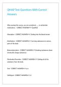 QMAP Test Questions With Correct Answers