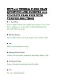 USPS 421 WINDOW CLERK EXAM&NewLine;QUESTIONS AND ANSWERS 2026&NewLine;COMPLETE EXAM PREP WITH&NewLine;VERIFIED SOLUTIONS