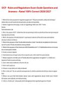 DCF &ndash; Rules and Regulations Exam Guide Questions and Answers &vert; Department of Children and Families &lpar;DCF&rpar; &vert; 2026&sol;2027 &vert; Comprehensive Study Guide and Review Material