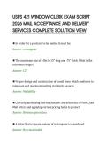 USPS 421 WINDOW CLERK EXAM SCRIPT&NewLine;2026 MAIL ACCEPTANCE AND DELIVERY&NewLine;SERVICES COMPLETE SOLUTION VIEW