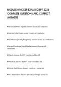 MODULE 6 NCCER EXAM SCRIPT 2026&NewLine;COMPLETE QUESTIONS AND CORRECT&NewLine;ANSWERS