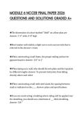 MODULE 6 NCCER FINAL PAPER 2026&NewLine;QUESTIONS AND SOLUTIONS GRADED A&plus;&NewLine;