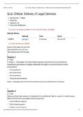 JURI 580 &ndash; ETHICAL DELIVERY OF LEGAL SERVICES QUIZ &vert; QUESTIONS AND ANSWERS &vert; 2026 UPDATE &vert; 100&percnt; CORRECT&period;
