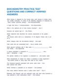 BIOCHEM - 1ST YEAR QUESTIONS AND CORRECT VERIFIED ANSWERS