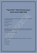 &ast; HESI A2 Entrance Exam &ndash;&NewLine;Science Section &lpar;High-Yield&rpar;
