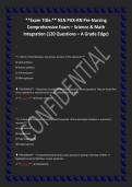 &ast;&ast; NLN PAX-RN Pre-Nursing &NewLine;Comprehensive Exam &ndash; Science & Math &NewLine;Integration &lpar;120 Questions &ndash; A Grade Edge&rpar;