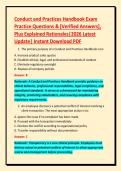 Conduct and Practices Handbook Exam&NewLine;Practice Questions & &lbrack;Verified Answers&rsqb;&comma;&NewLine;Plus Explained Rationales&vert;2026 Latest&NewLine;Update&vert; Instant Download PDF
