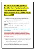 NYC Associate Benefit Opportunity&NewLine;Specialist Exam Practice Questions &&NewLine;&lbrack;Verified Answers&rsqb;&comma; Plus Explained&NewLine;Rationales&vert;2026 Latest Update&vert; Instant&NewLine;Download PDF