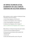 UST SERVICE TECHNICIAN ACTUAL&NewLine;EXAMINATION TEST 2026 COMPLETE&NewLine;QUESTIONS AND SOLUTIONS GRADED A&plus;