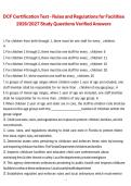 DCF Certification Test &ndash; Rules and Regulations for Facilities &vert; Department of Children and Families &lpar;DCF&rpar; &vert; 2026&sol;2027 &vert; Study Questions and Verified Answers
