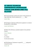 UST SERVICE TECHNICIAN&NewLine;COMPREHENSIVE UNDERGROUND&NewLine;STORAGE TANK REVIEW SHEET FULL&NewLine;SOLUTIONS