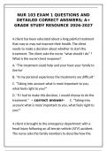 NUR 103 Exam 1 2026-2027&colon; Nursing Ethics & Roles Study Guide&NewLine;&NewLine;