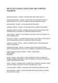 MKTG 3310 EXAM 2 QUESTIONS AND VERIFIED ANSWERS&equals;