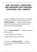 NUR 180 Exam 1 Study Guide&colon; Mental Health & Psychiatric Nursing&NewLine;&NewLine;