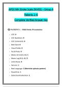 APEX NIH Stroke Scale &lpar;NIHSS&rpar; &ndash; Group A &NewLine;Patients 1&ndash;6 &NewLine;Complete Verified Answer Key