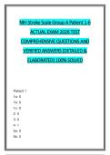 NIH Stroke Scale Group A Patient 1-6 &NewLine;ACTUAL EXAM 2026 TEST &NewLine;COMPREHENSIVE QUESTIONS AND &NewLine;VERIFIED ANSWERS &lpar;DETAILED & &NewLine;ELABORATED&rpar; 100&percnt; SOLVED