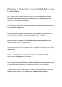 Wilkins Chapter 3 &ndash; Effective Health Communication Study Guide&comma; Key Concepts & Practice Questions