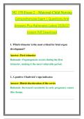 NU 170 Exam 2 &ndash; Maternal-Child Nursing &NewLine;Comprehensive Exam &vert; Questions And &NewLine;Answers Plus Rationales Latest 2026&sol;27  &NewLine;Instant Pdf Download