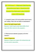 NU 170 Exam 3 &ndash; Maternal-Child Nursing &NewLine;Comprehensive Exam &vert; Questions And &NewLine;Answers Plus Rationales Latest 2026&sol;27  &NewLine;Instant Pdf Download 