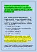 CLINICAL DECISION-MAKING EXAM PRACTICE &NewLine;QUESTIONS AND CORRECT ANSWERS &lpar;VERIFIED &NewLine;ANSWERS&rpar; PLUS RATIONALES 2026 Q&A &vert; INSTANT &NewLine;DOWNLOAD PDF