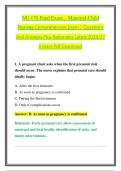NU 170 Final Exam &ndash; Maternal-Child &NewLine;Nursing Comprehensive Exam &vert; Questions &NewLine;And Answers Plus Rationales Latest 2026&sol;27  &NewLine;Instant Pdf Download 